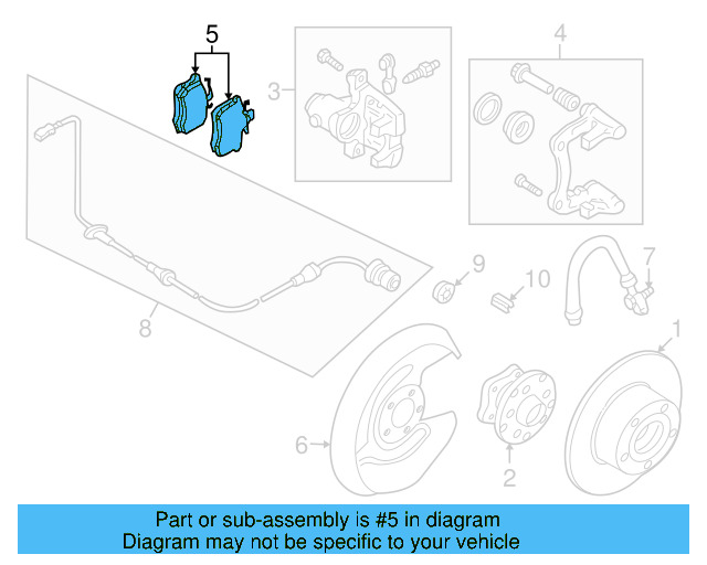 Brake Pads Rear 4B0-698-451-E - View 6