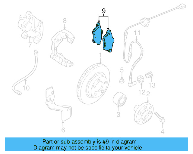 Brake Pads Front 4B0-698-151-AF - View 13