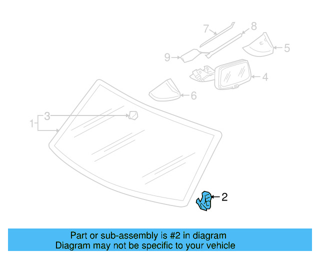 Windshield Spacer 7L0-845-125-B