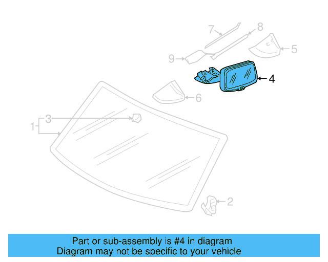 Interior Rear View Mirror 7L0-857-511-71N