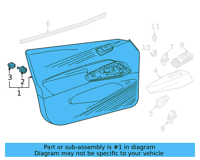 Door Trim Panel 11K-867-011-C-PNA