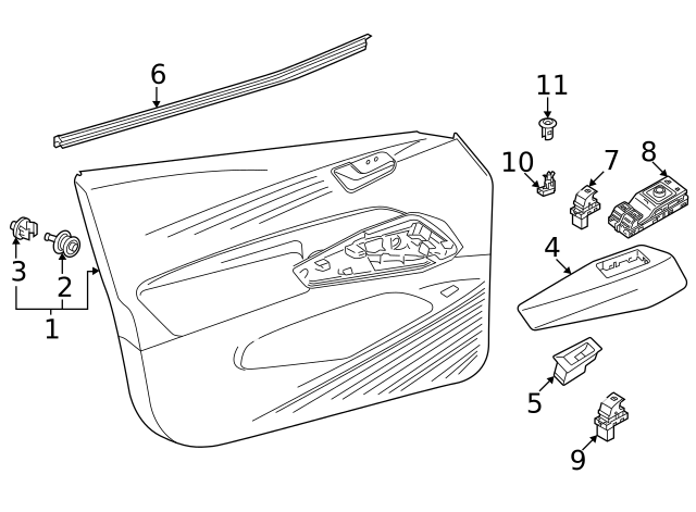 Door Lock Knob Bezel 5M0-919-242-A-82V - View 9