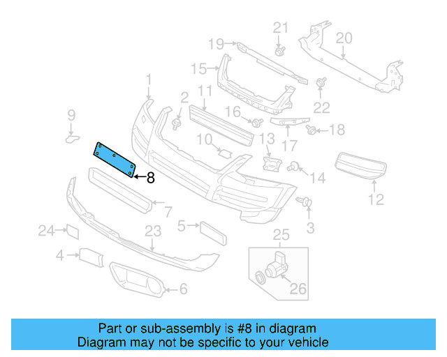 License Bracket 7L6-807-287-J - View 8