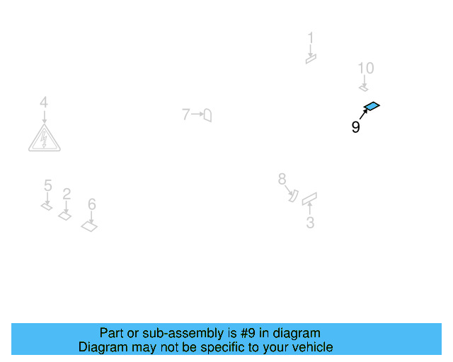 Caution Label 1K0-010-467-T - View 14