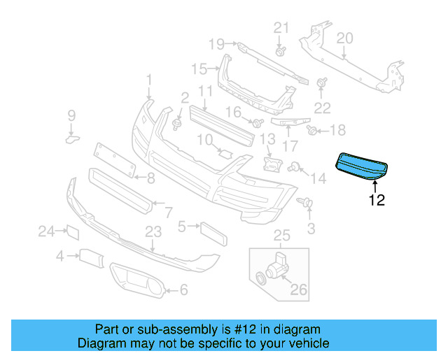 Outer Grille 7L6-853-666-A-9B9 - View 2