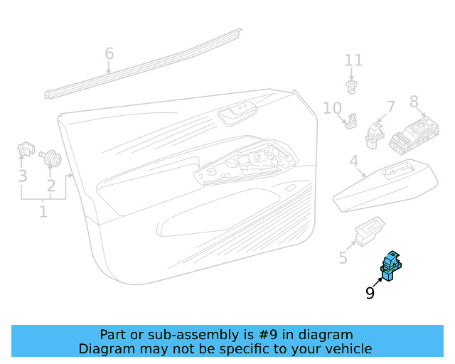 Lift Gate Switch 3G0-959-831-B-WHS - View 10