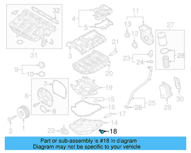 Drain Plug 06L-103-801 - View 33