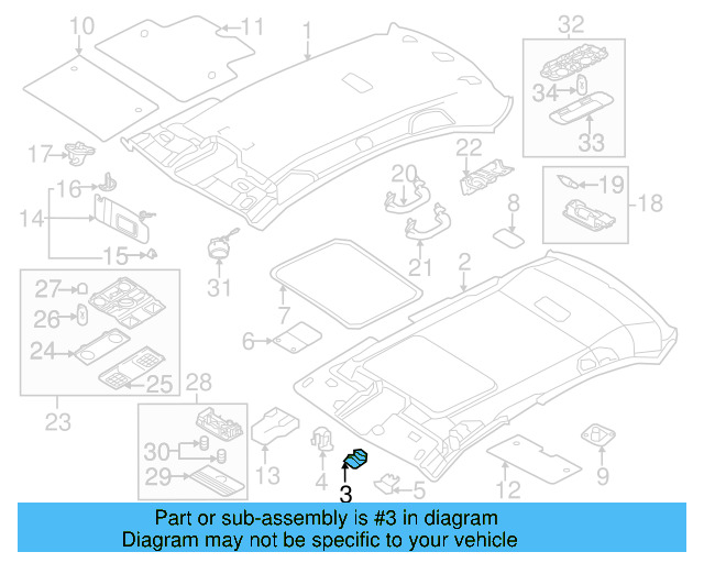 Cluster Bezel Retainer Clip 6N0-867-190-A - View 59