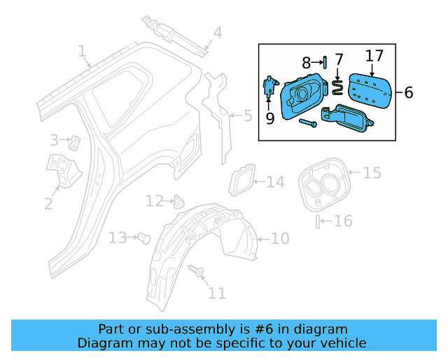 Fuel Door 3CN-809-857-B-GRU - View 8
