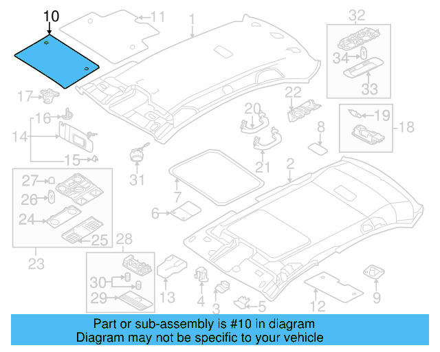 Rear O'head Lamp 6Q0-947-291-A-95T
