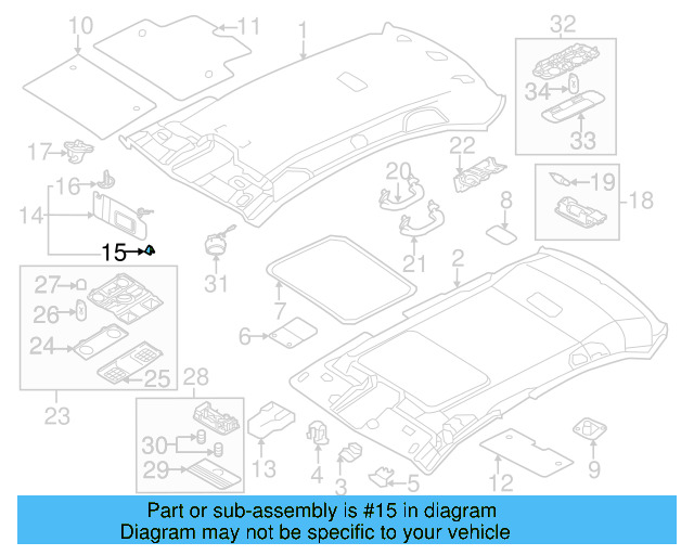 Visor Lamp 1K0-947-109-Y20 - View 36