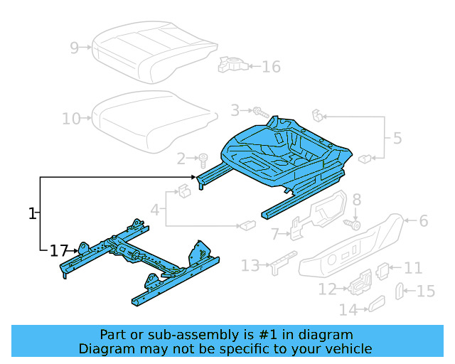 Seat Frame 3Q0-881-106-AK - View 3