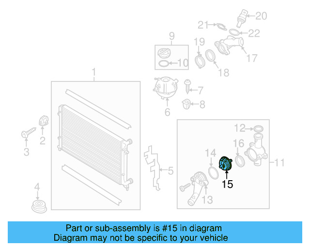 Engine Coolant Thermostat 07K-121-113-B - View 18