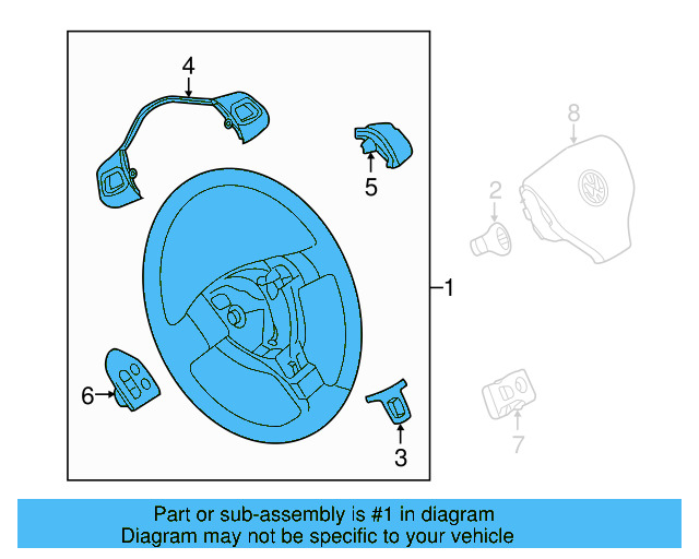 Steering Wheel 5K0-419-091-AE-ASY - View 3