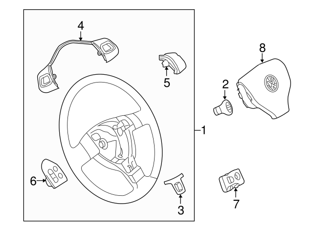 Steering Wheel 5K0-419-091-AE-ASY