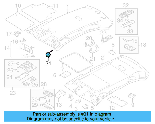 Sunroof Switch 5C6-959-561-YBD - View 6