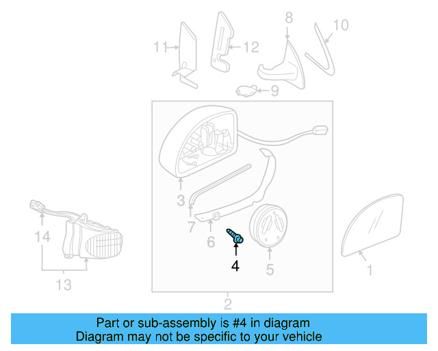 Door Mirror Housing Bolt N-101-961-03 - View 22
