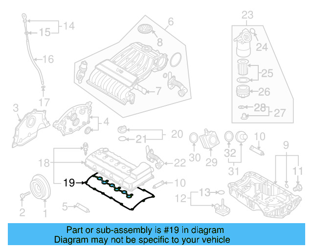 Valve Cover Gasket 03H-103-483-B - View 2