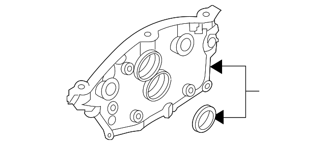 Engine Timing Cover 03H-109-122-B - View 2