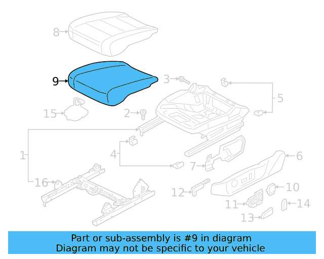 Seat Cushion Pad 3G8-881-375-K