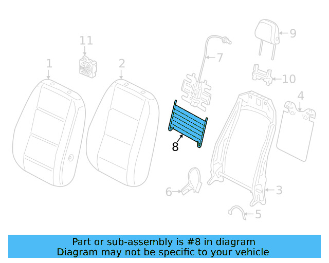 Lumbar Support 3Q0-881-879-B - View 7