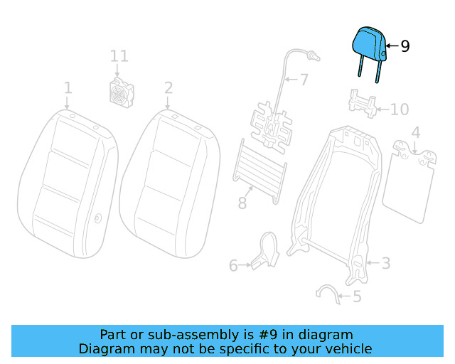 Headrest 3G8-881-901-E-KET