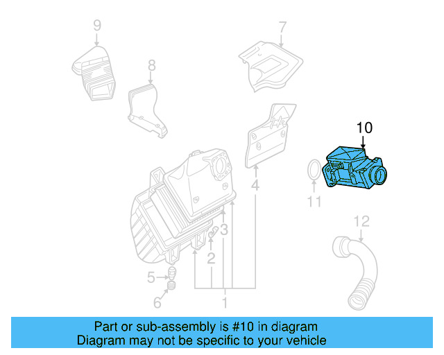 Mass Air Flow Sensor 037-906-461-C - View 3