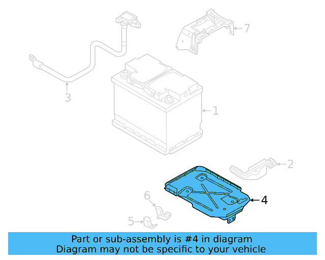 Battery Tray 1EA-915-331-C - View 2