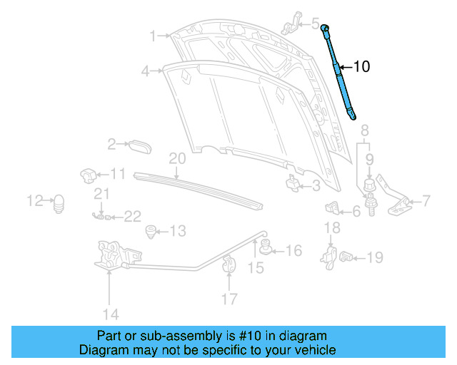 Support Cylinder 8L0-823-359 - View 13