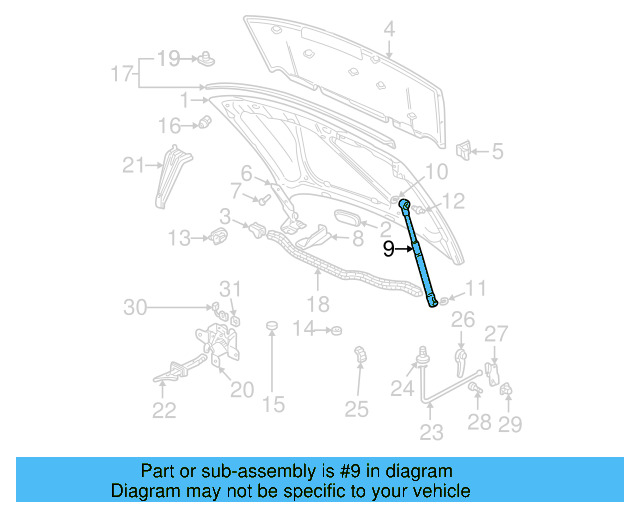 Support Cylinder 8L0-823-359 - View 14