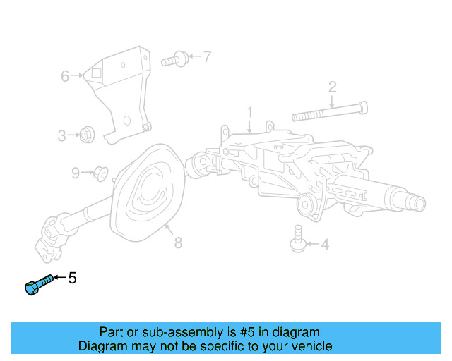 Steering Column Lower Bolt N-010-244-25 - View 6