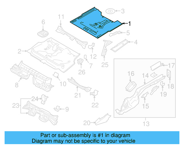 Rear Floor Pan 5Q0-813-116-B - View 4