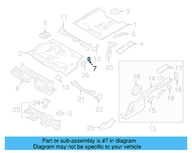 Rear Floor Pan Hook 5Q0-885-473 - View 24