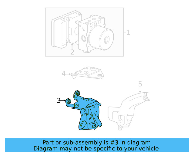ABS Modulator Bracket 2K5-614-235-A - View 3