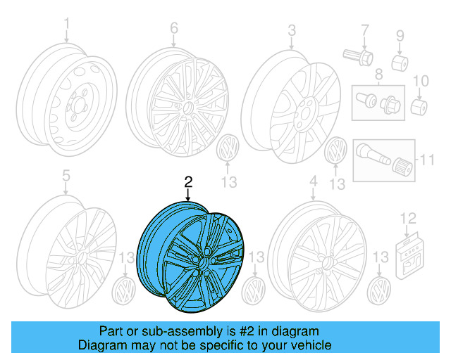 Wheel, Steel 5K0-601-027-A-03C - View 26