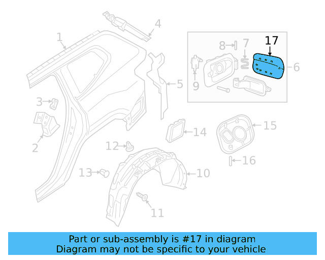 Fuel Door 3CN-809-857-B-GRU