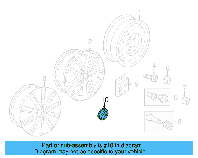 Center Cap 1K0-601-149-E-QZQ - View 30