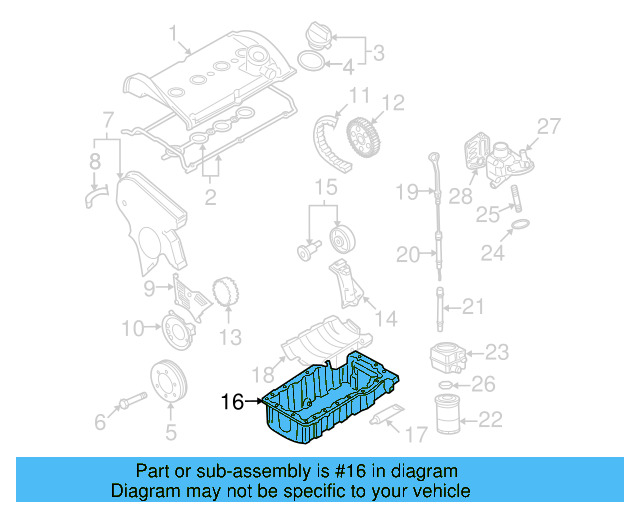 Engine Oil Pan 06A-103-601-AP - View 3
