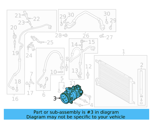 A/C Compressor 3Q0-816-803-D - View 14