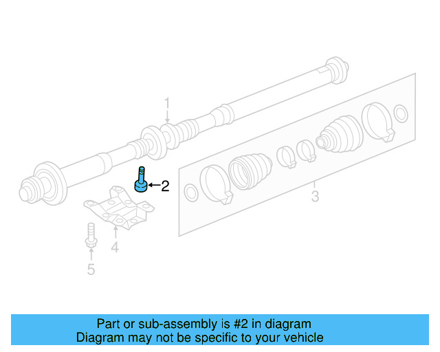 Drive Shaft Mount Bolt N-107-419-01 - View 2