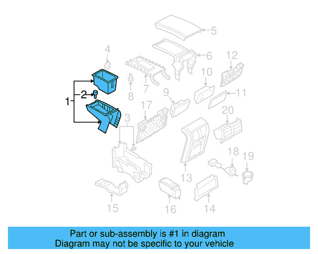 Center Console 3C0-864-320-D-1QB