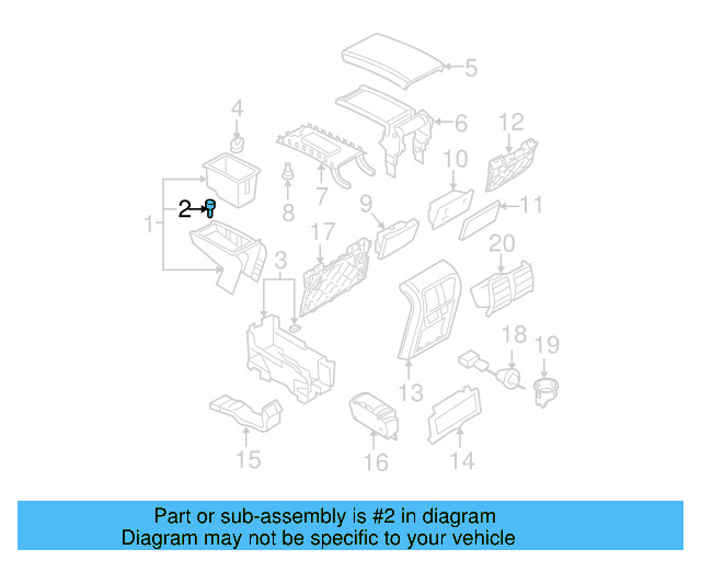 Center Console Buffer 3D0-863-453 - View 6