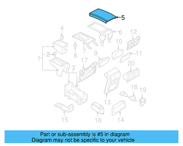 Armrest Cover 3C0-864-211-B-6AC