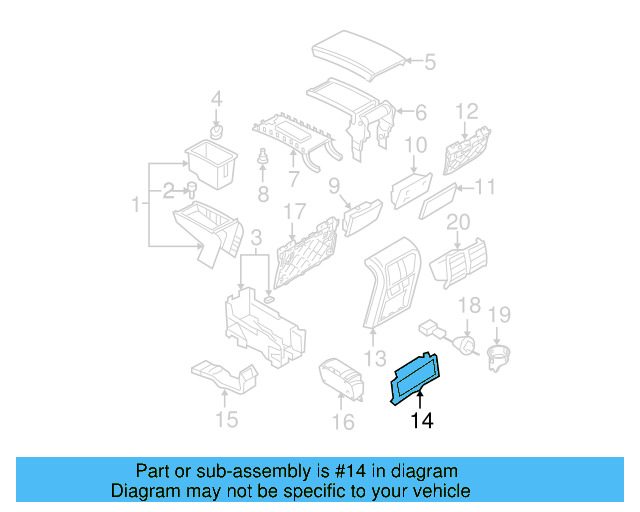 Face Plate 3C0-863-099-E-3H5 - View 4