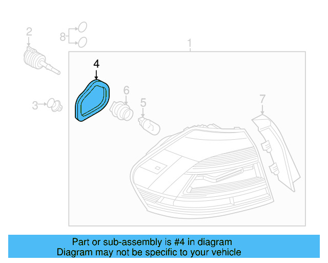 Tail Lamp Assembly Gasket 561-945-192-A - View 2