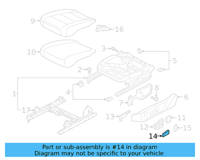 Knob 7P6-959-816-A-QWA - View 19
