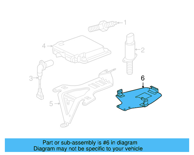 ECM Lower Bracket 7L6-907-645-E - View 2