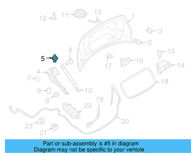 Hinge Pin 5C3-871-343 - View 2