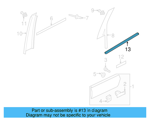 Belt Molding 7P0-839-475-G-7Z7 - View 5