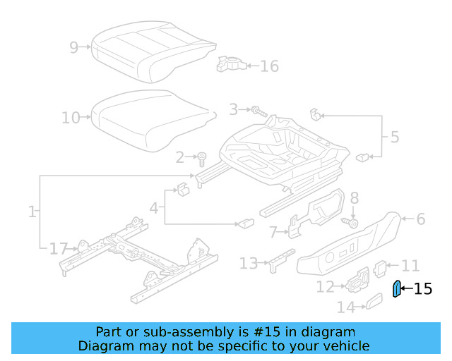 Knob 7P6-959-818-A-QWA - View 13
